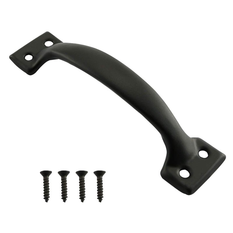 JCBIZ 10pcs Door Handle Iron Pulls 99mm in Black with Screws for Doors Drawers - Image 2